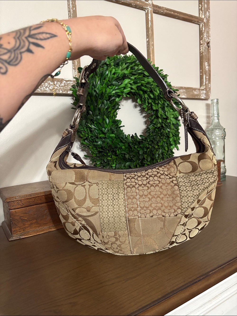 Vintage Coach Patchwork Y2K Hobo